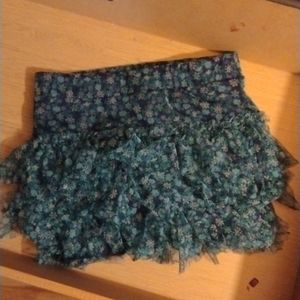 Justice floral girls tiered skirt